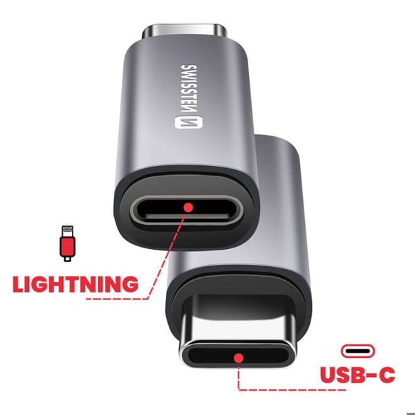 USB-C Hane till Lightning Hona 3A Swissten Swissten Grå