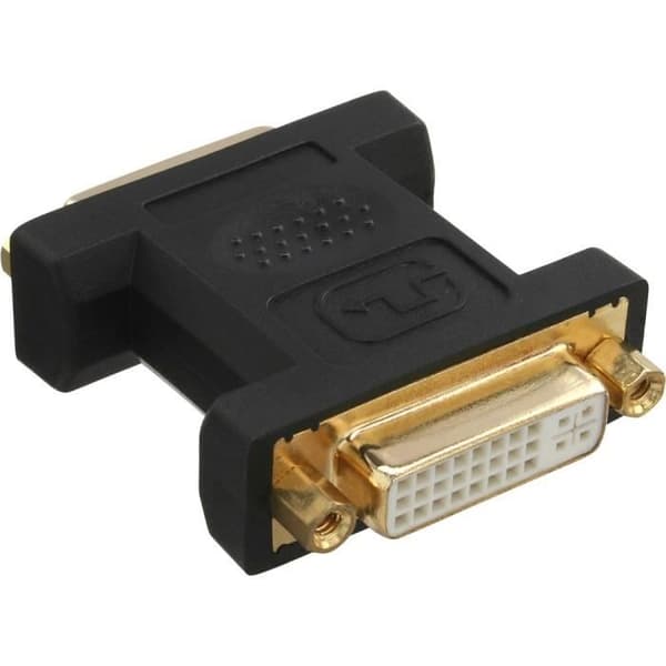 DVI-I-adapter - InLine® - Hona/Hona - Digital + Analog - Svart - Guldpläterad