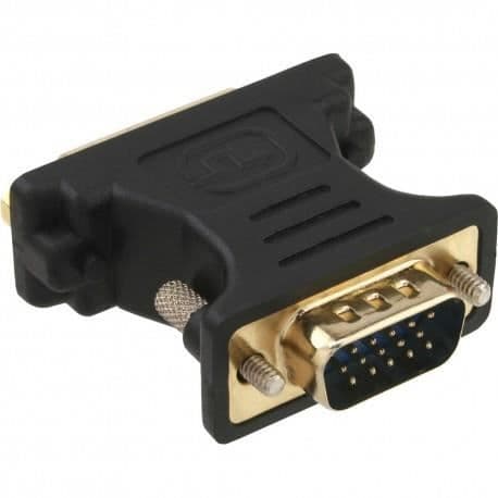 DVI-A-adapter - InLine® - VGA 15-pol - Femella till Hane - Analog - Svart