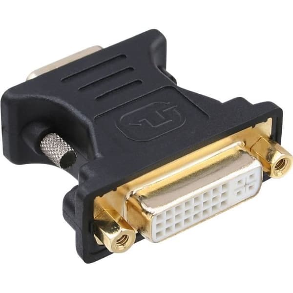 DVI-A-adapter - InLine® - VGA 15-pol - Femella till Hane - Analog - Svart