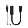 Miniatyrbild 1 av 2: Kabel DisplayPort till HDMI NANOCABLE 10.16.0205 Svart 20 cm 4K Ultra HD