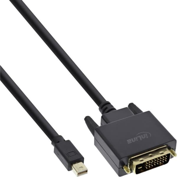 Inline audio - videoadapter - 17222 - DisplayPort-Adapter - Mini DisplayPort (M) till DVI-D (M) - 2.0m - Schwarz ()