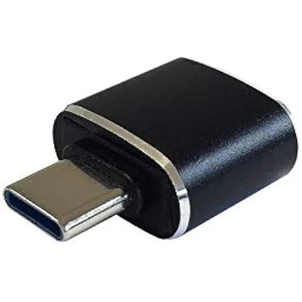 AISENS - A108-0369 - Mini USB 3.1 Gen2 3A Adapter, Typ USB-C/M-A/H, Svart
