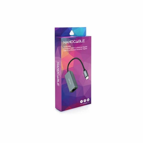 USB-C till Nät RJ45 Adapter NANOCABLE 10.03.0406
