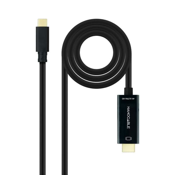 USB-C till HDMI Kabel NANOCABLE 10.15.5102 1,8 m Svart