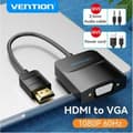 Miniatyrbild 7 av 8: Adapter HDMI till VGA Vention 42154 Svart 15 cm