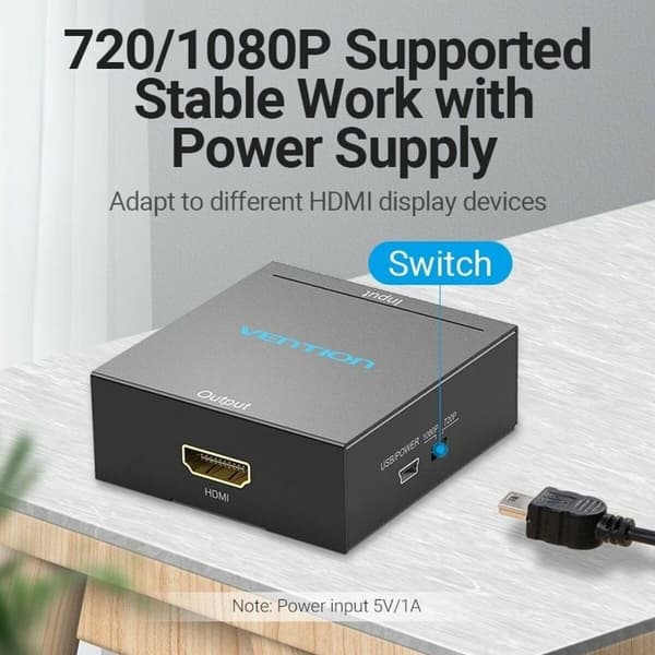 RCA till HDMI Adapter Vention AEFB0 Svart
