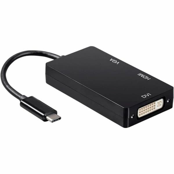 USB-C till VGA/HDMI/DVI Adapter Aisens A109-0343 Svart 15 cm