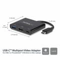 Miniatyrbillede 3 af 4: Docking-station Startech CDP2HDUACP           Sort