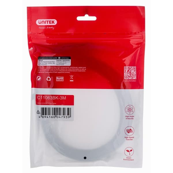 HDMI-kabel Unitek C11063BK-3M Sort 3 m