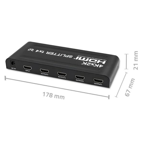 HDMI-kontakt Qoltec 51798 Sort