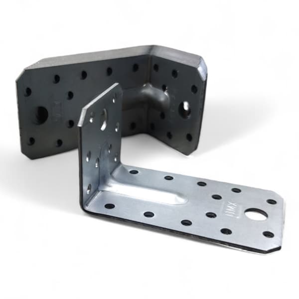 Vinkelforbindelse med perle, stålvinkel, hulholder, 60 x 35 x 35 x 2 mm, 50 stk.