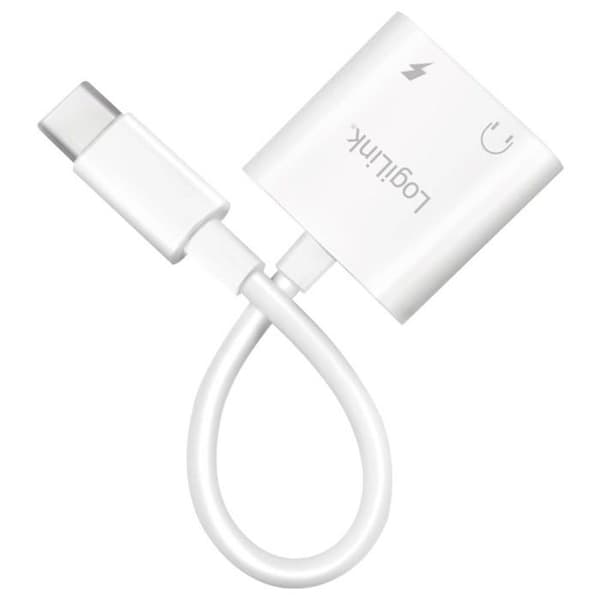 LogiLink UA0433 UA0433 USB-C® ljudadapter vit
