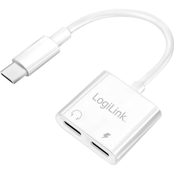 LogiLink UA0433 UA0433 USB-C® ljudadapter vit