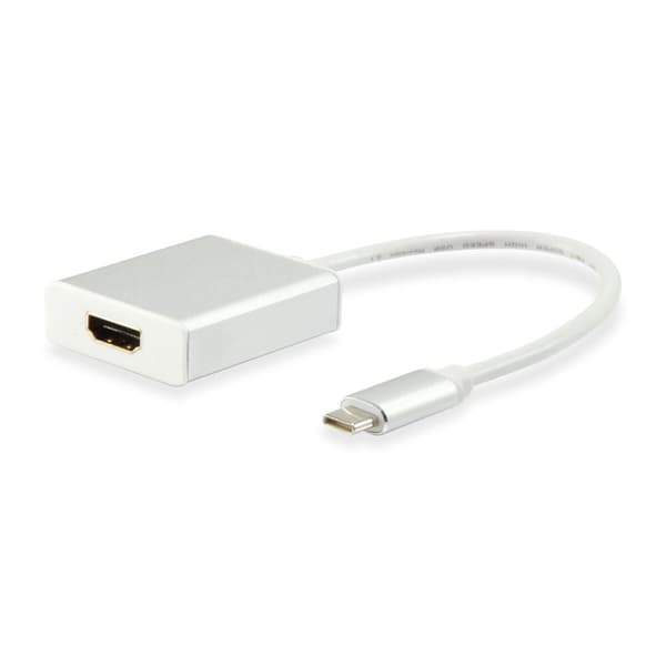 USB-C til HDMI-adapter Equip 133452 Hvid 4K Ultra HD