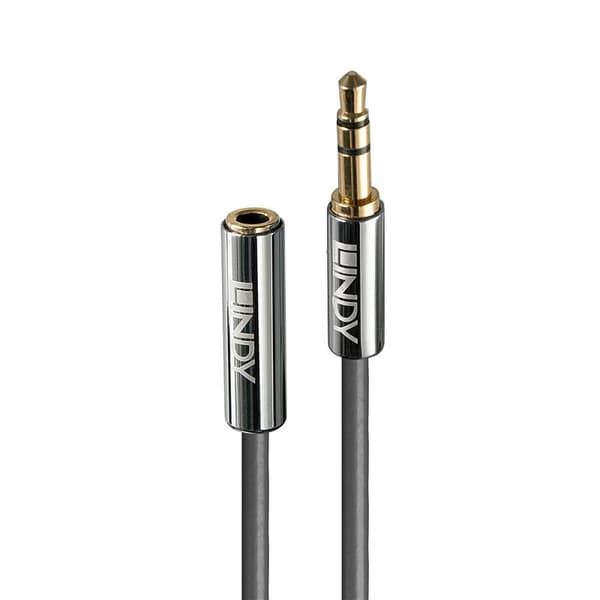 Jack-forlængerkabel (3,5 mm) LINDY 35327 1 m Sort Antracit