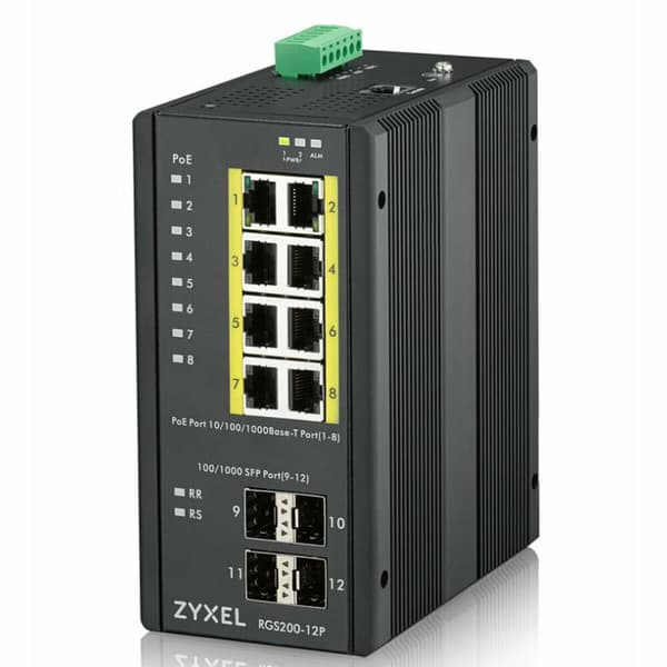 Switch ZyXEL RGS200-12P-ZZ0101F Svart