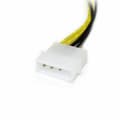 Miniatyrbillede 3 af 4: Strømkabel Startech LP4PCIEX8ADP Gul/Sort Hvid