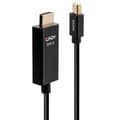 Miniatyrbillede 1 af 2: Mini DisplayPort til HDMI-adapter LINDY 40920 Sort 50 cm