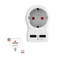 Miniatyrbillede 1 af 6: Adapter Skross 1500281 USB x 2 Europæisk USA