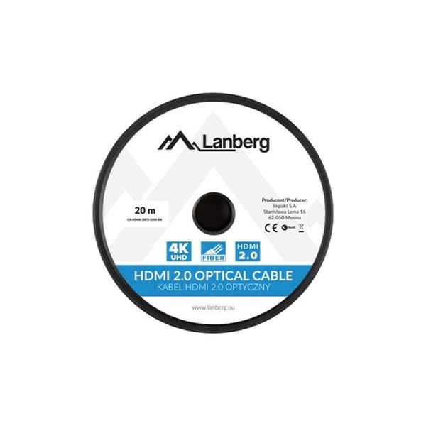 HDMI-kabel Lanberg CA-HDMI-20FB-0200-BK 20 m