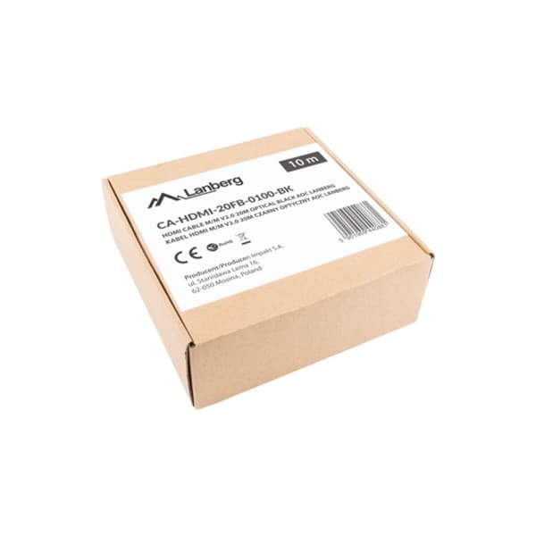 HDMI-kabel Lanberg CA-HDMI-20FB-0100-BK Sort 10 m
