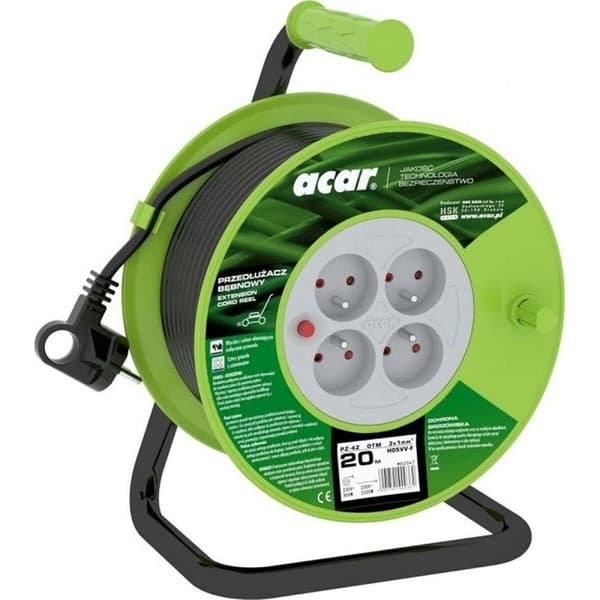 Forlængerledning Acar M02047 Sort 20 m