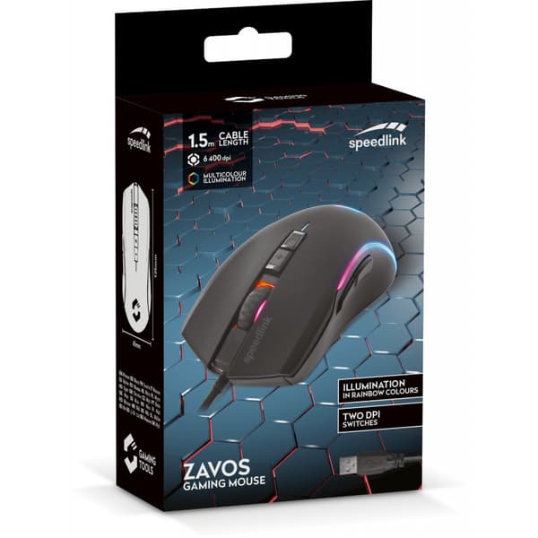 Speedlink - ZAVOS Gaming Mouse Rubber-black - PC (brukt)