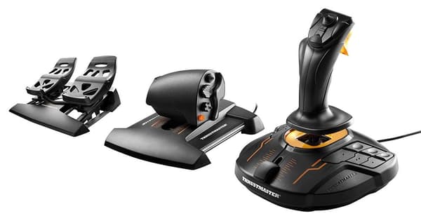 Thrustmaster - T16000M FCS Flight Pack Includes Joystick Throttle and Rudder Pedals (PC)