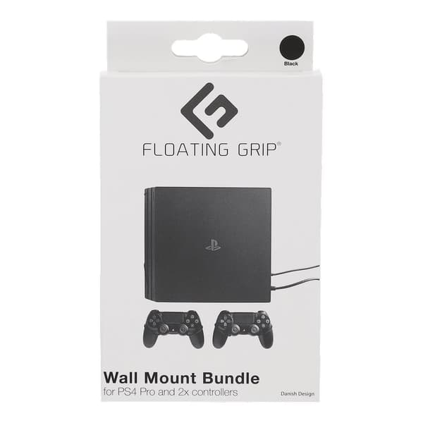 Floating Grip Playstation 4 Pro and Controller Wall Mount - Bundle (Black) (PlayStation 4)