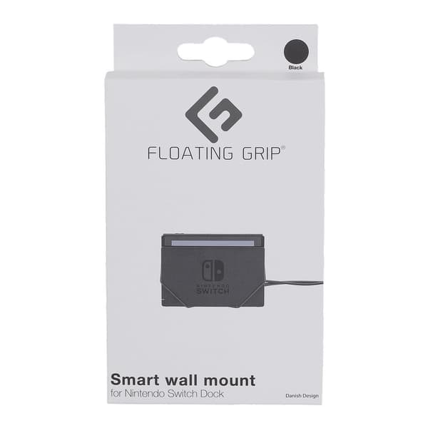 Nintendo Switch dock wall mount by FLOATING GRIP, Black (Nintendo Switch)