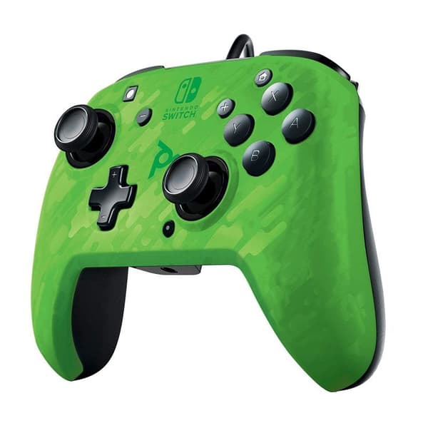 Pdp Nintendo Switch Faceoff Deluxe Controller + Audio Pdp Camo Green