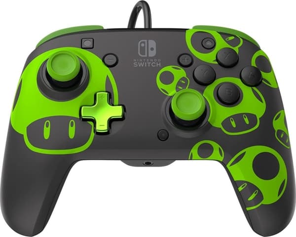 Pdp Nintendo Switch Wired Controller Rematch - 1up Glow In The Dark