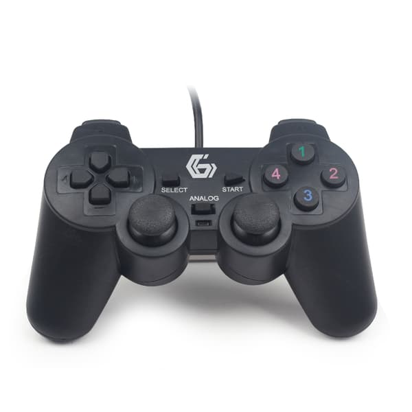 Gembird Dual Vibration Trådad spelkontroll för PC - Svart