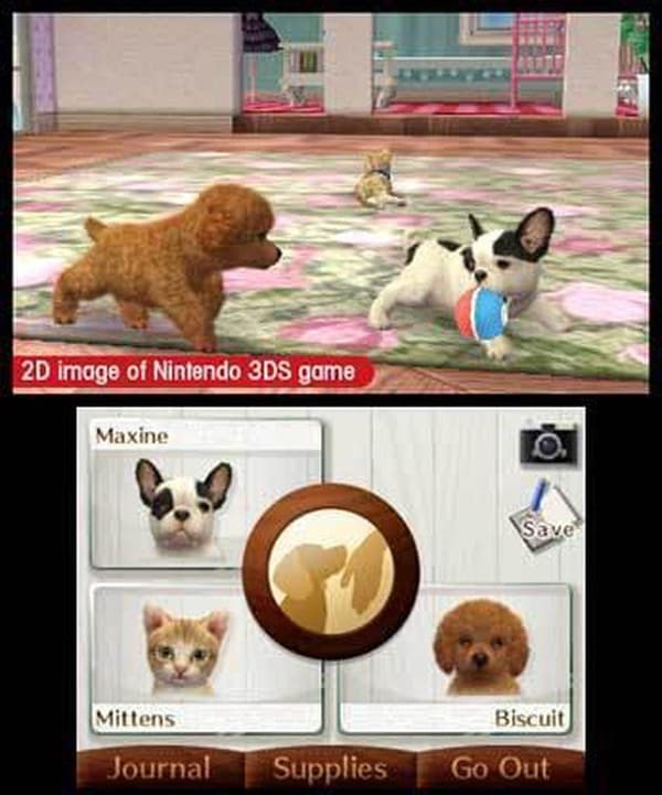 3DS-spel Nintendogs Golden Retriever + Cats