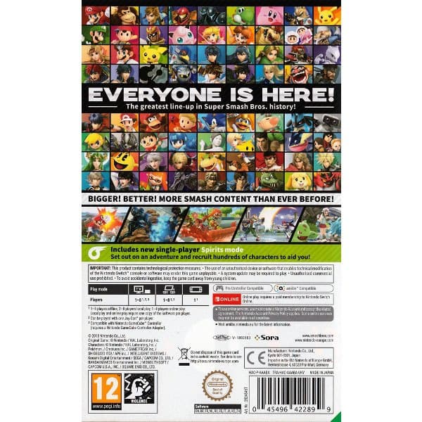 Nintendo Switch Super Smash Bros Ultimate Flerfärgad PAL