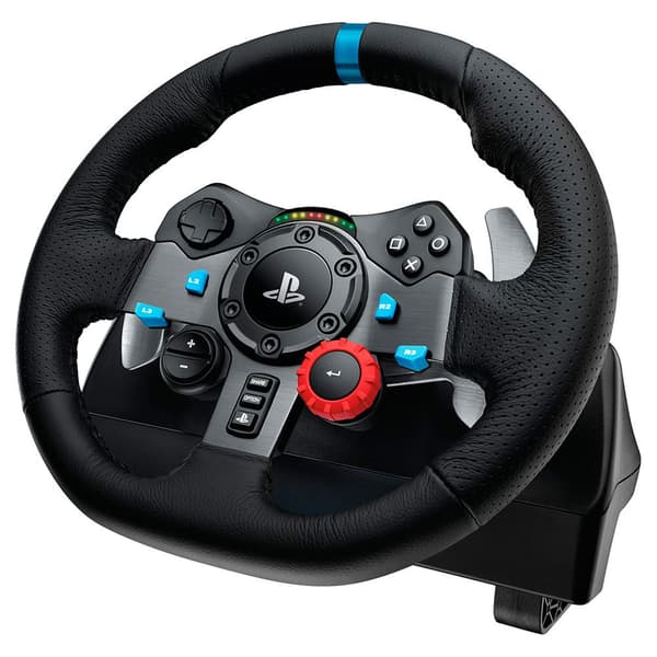 Logitech Pc/ps G29 Driving Force 5/ps4/ps3 Ohjaus Pyörä+polkimet Musta