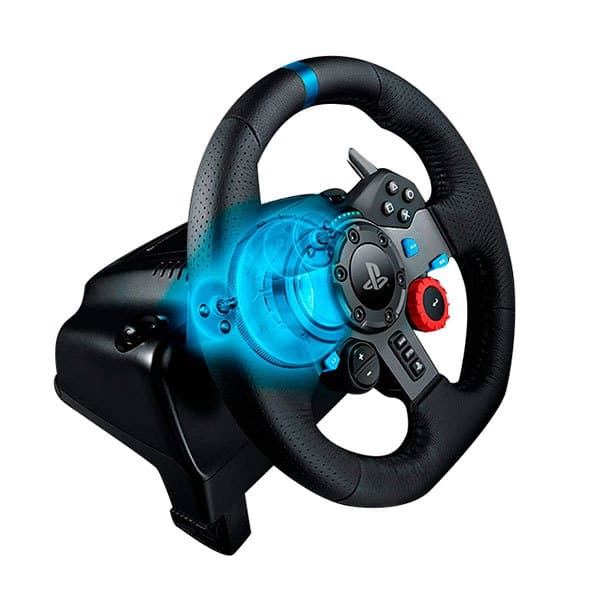 Logitech Pc/ps G29 Driving Force 5/ps4/ps3 Ohjaus Pyörä+polkimet Musta