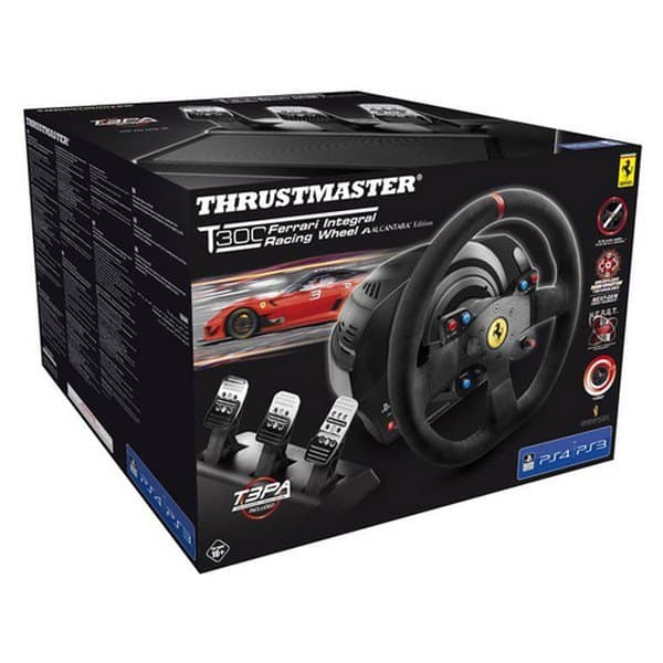 Thrustmaster Alcantara Edition Pc/ps T300 Ferrari Integral Racing 4 Styretøj Hjul+pedaler Sort