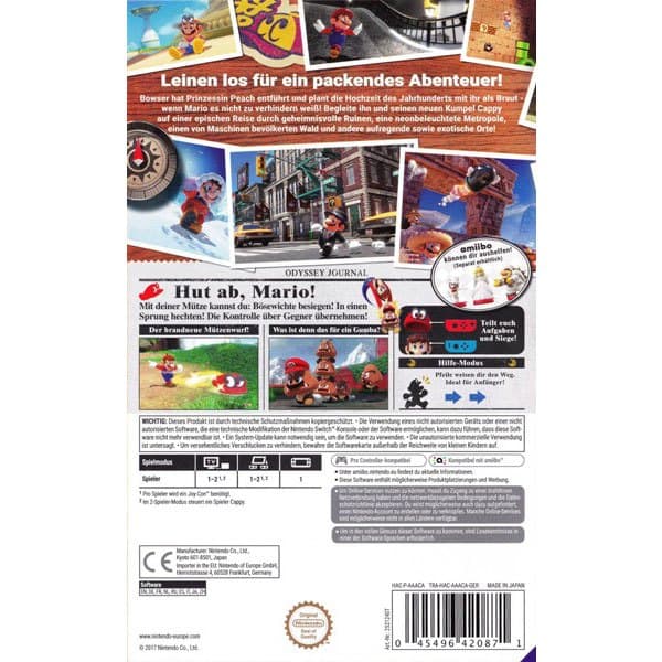 Nintendo Switch Super Mario Odyssey Flerfärgad PAL
