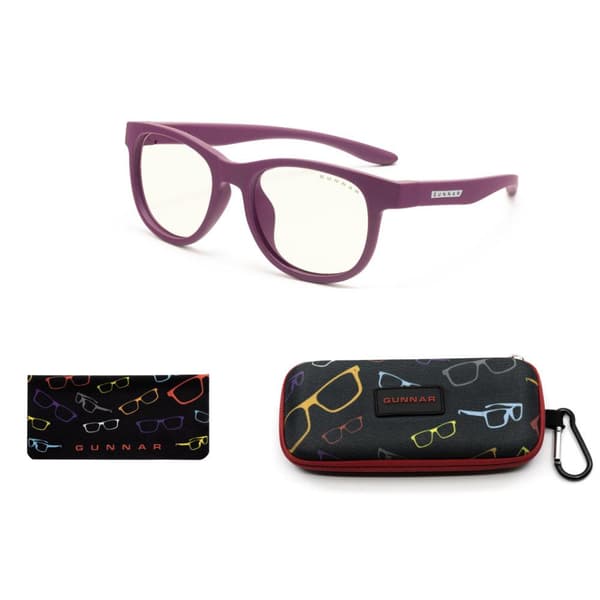 Blue light glasses for kids Gunnar Rush Kids Small, Clear Natural, Magenta