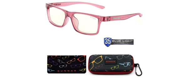Blue light glasses for kids Gunnar Cruz Kids Large, Clear Natural, Pink