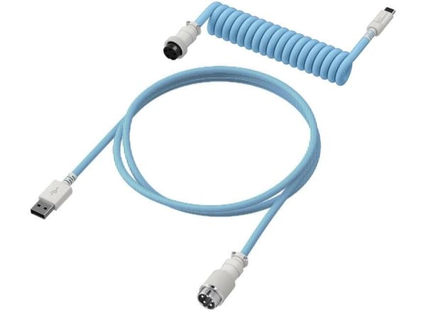 HyperX USB-C Coiled Cable Light Blue-White