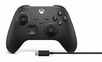 Microsoft Xbox Wireless Controller + USB-C Cable Black Gamepad Analogue / Digital PC, Xbox One, Xbox One S, Xbox One X, Xbox Series S, Xbox Series X