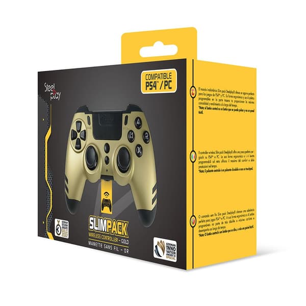 Steelplay Pc/ps Slim Pack Wireless 4 Peliohjain Kultainen