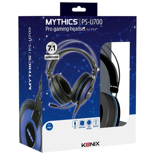 Konix Pelikuulokkeet Ps:lle Ps-700 7.1 4 Musta
