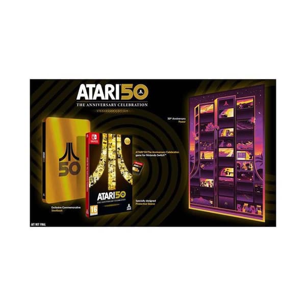 Meridiem Games Switch Atari 50 The Anniversary Celebration Steelbook Kultainen PAL