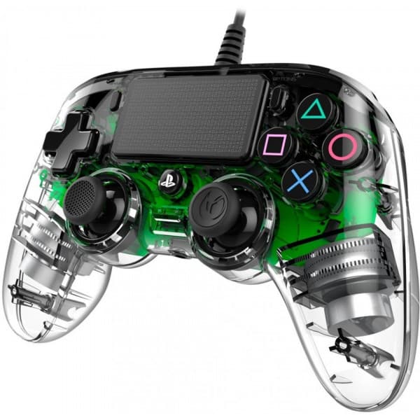 Nacon Wired Compact Controller Illuminated -spelkontroll, grön LED, PS4