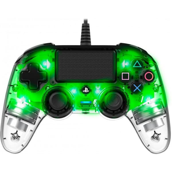 Nacon Wired Compact Controller Illuminated -spelkontroll, grön LED, PS4