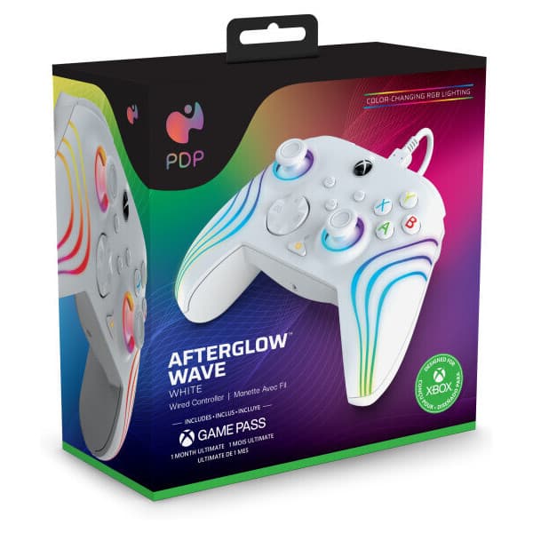 PDP Afterglow Wavespilcontroller, hvid, PC / Xbox